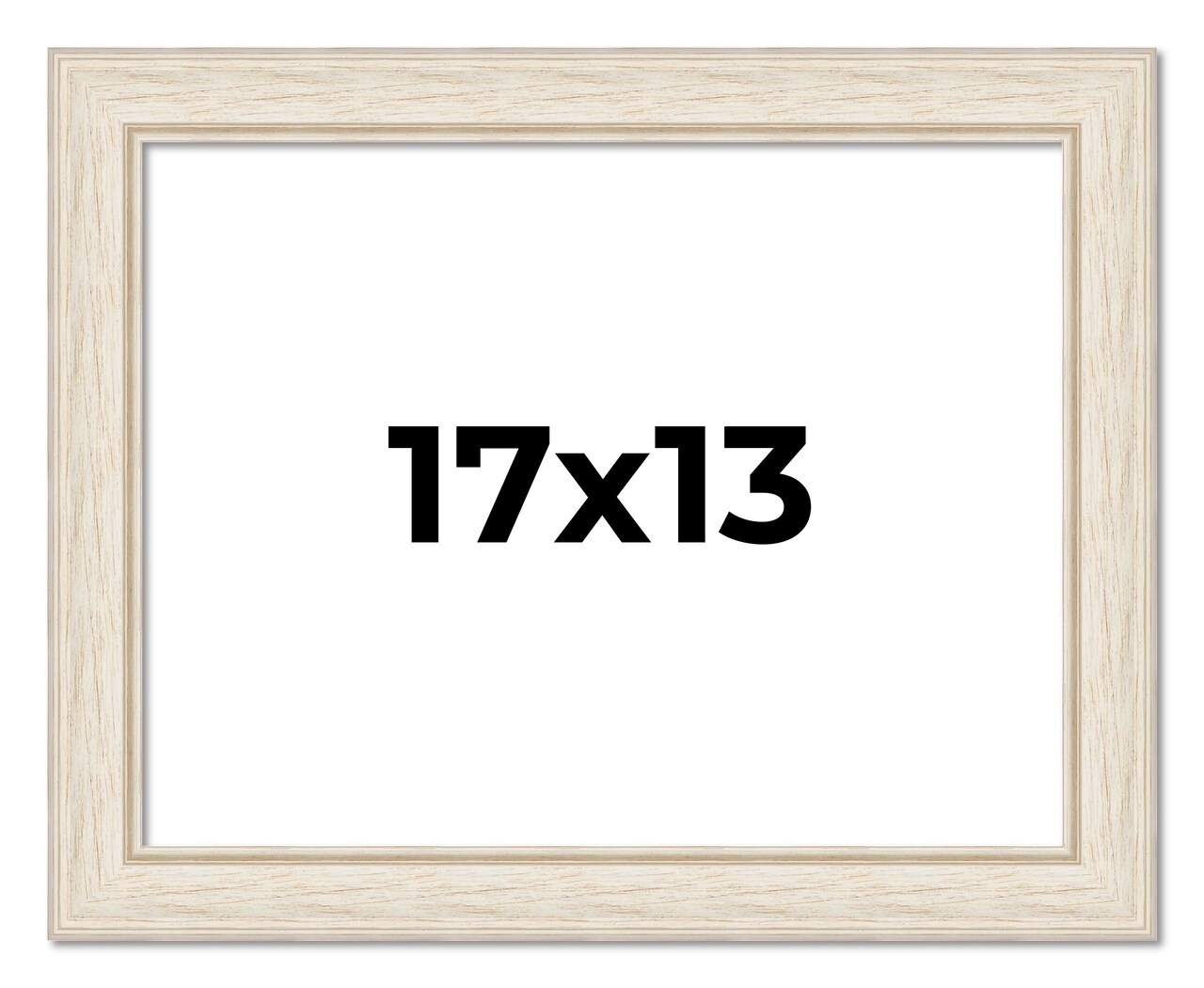 13x17 Weathered Picture Frame with UV-Resistant Acrylic & Acid Free Backing, Available in 5 Finishes - Black, Gold, Red, White, Natural